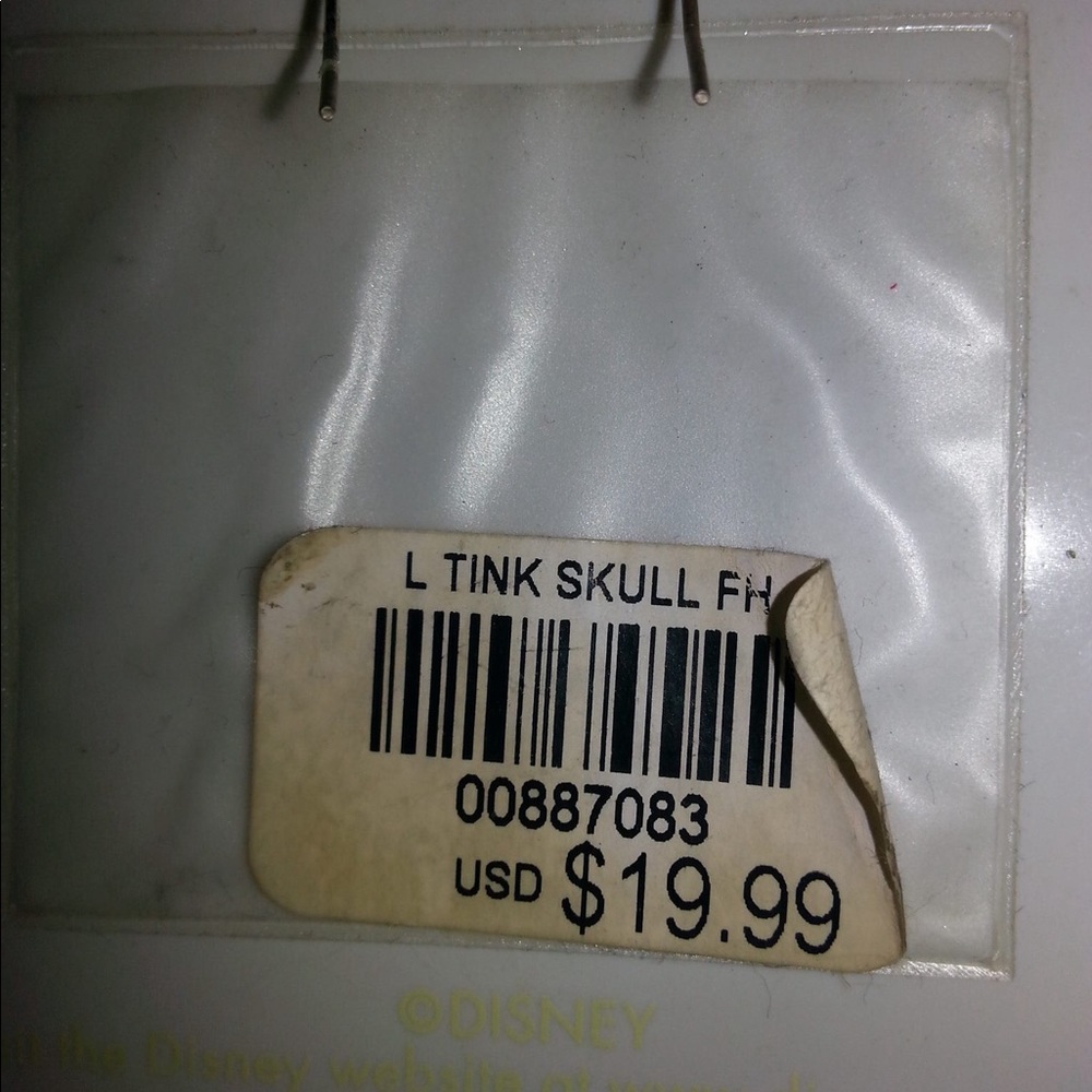 Tinker Bell pink skull earrings - Picture 5 of 5